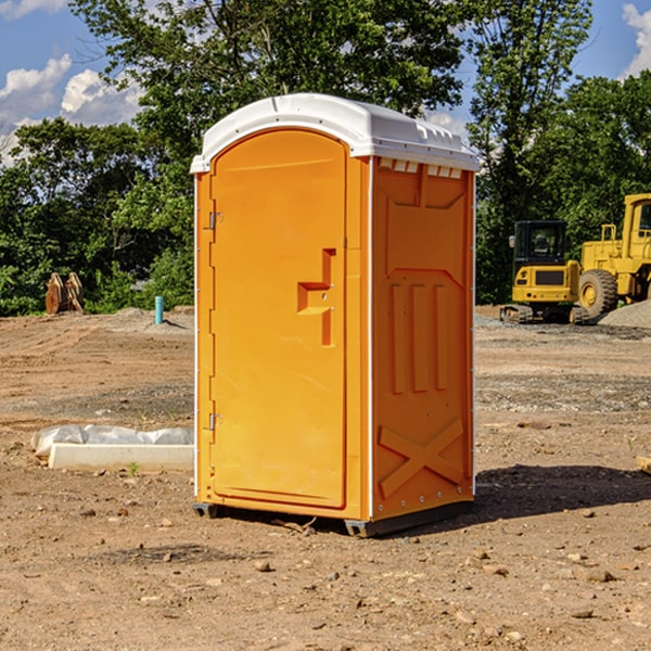 can i customize the exterior of the porta potties with my event logo or branding in Farmersville